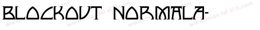 Blockout NormalA字体转换